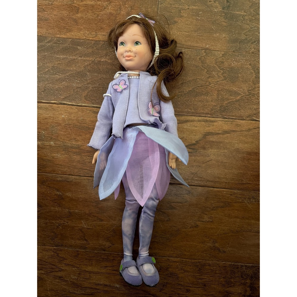 2003 Pleasant Company American Girl Hopscotch Hill Hallie Doll Purple Butterfly